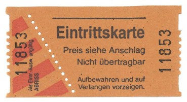 Eintrittkarten - orange