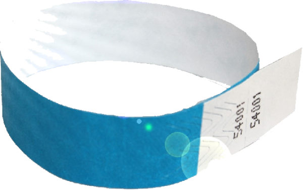 Tyvekarmband mit Abriss blau