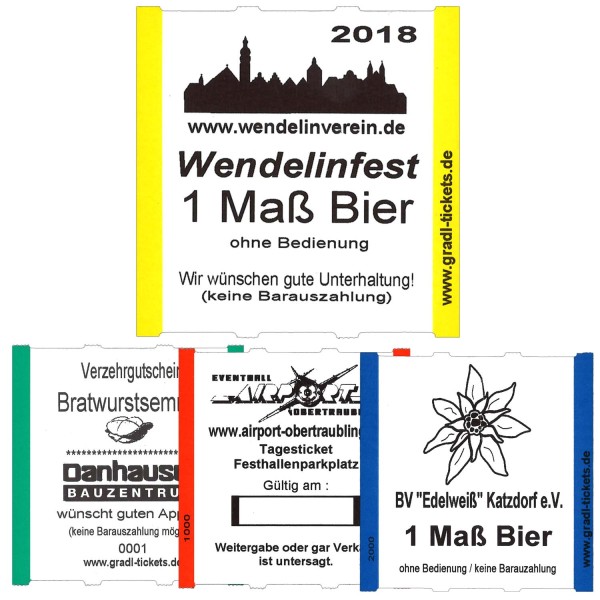 Biermarke Wertmarke Pfandmarken mit der Garvur Bier verschiedene Farben BM 01 
