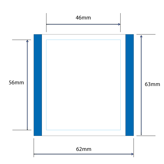 Gestaltungsvorlage für 1-teilige Wertmarke in blau